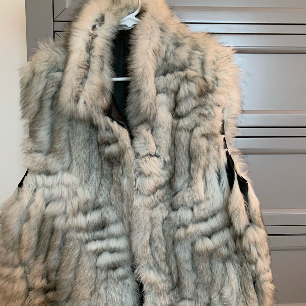 Blue fox vest